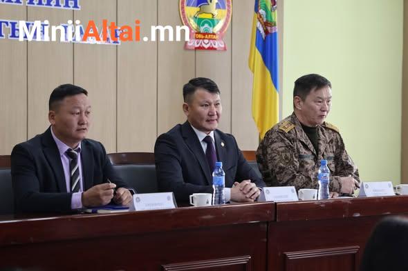 БАТЛАН ХАМГААЛАХЫН ДЭД САЙД ХОШУУЧ ГЕНЕРАЛ Д.БААСАНДАМБААР АХЛУУЛСАН АЖЛЫН ХЭСЭГ ГОВЬ-АЛТАЙ АЙМАГТ АЖИЛЛАЛАА